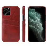 For iPhone 12 Pro Max Case Deluxe Leather Wallet Back Shell Slim Cover Brown