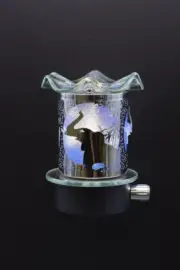 Fragrance Wall Plug-In Lamp Tart Oil Warmer Beautiful Elephant Metal Dimmer