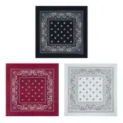 22"x22" Multi-Purpose 100% Cotton Paisley Bandana Face Mask(3-Pack)