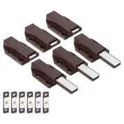 6 Pcs Magnetic Push Latches for Cabinet, 2.99x1.81 Inch Push to Open Latch Brown