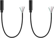 Fancasee (2 Pack) 3.5mm Female Jack to Bare Wire Open End TRRS 4 Pole Stereo 1/8" 3.5mm Jack Plug Connector Audio Cable for Headphone Headset Earphone Microphone Cable Repair