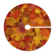 Maple Autumn Leaves Christmas Tree Skirt 48 Inch,Fall Tree Skirt Xmas Tree Fl...