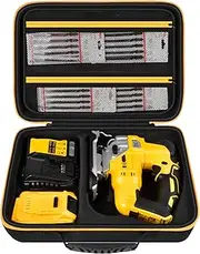 [ANKHOH] Case for DEWALT 20V MAX XR Jig Saw DCS334B, Jigsaw Power Tool Storage Bag for Skill Saw Blade, Battery and Charger Accessories Holder with Handle and Shoulder Strap (Box Only)