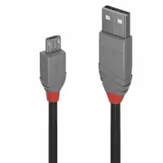 LindyUSB cable 3m USB 2.0 USB A Micro-USB B Black, Grey
