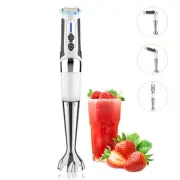 Cordless Immersion Blender Handheld: Powerful Rechargeable Hand Blender, 21-S...