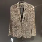 Insight sequin jacket in Gold Black