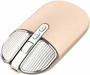 Wireless Mouse Computer Mouse Optical for Laptop USB Mouse Gaming Bluetooth Rechargeable Ergonomic Mice 4 Way Scrolling Lightweight Portable Touch Scroll Silent 2400dpi 2.4GHz (112x60x26mm,Beige)