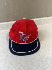 Vintage Team Usa Corduroy Snapback Hat Cap Olympics Hockey Stanley Cup 80’s