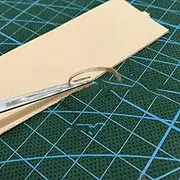 Edge Beveler Leathercraft,Leather Edge Creaser Steel Blade Ebony Blackwood Handle DIY Leathercraft Marking Tool (0.7mm)