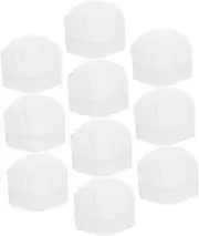 [Hoement] 10pcs Boys and Girls Baker Chef Hat Children's Pastry Chef Kitchen Work Cap for Cooking Baking Fun White