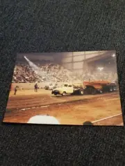 Rare Yellow Krazy Crazy ? Truck Texas Tractor Pull 1980's Snapshot Photo
