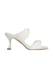 Double strap high heel sandals 38.5,39 white