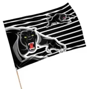 70034 PENRITH PANTHERS NRL GAME DAY FLAG 90CM X 60CM TEAM LOGO ON STICK