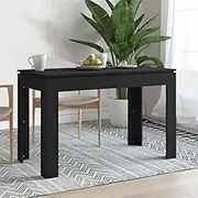 Dining Table Black 120x60x76 cm Engineered Wood,Kitchen & Dining Room Tables-800757