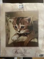 Vervaco Rare Kitten Needlepoint Tapestry Cushion Kit From Belgium 16" x16" # 444