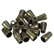 20pcs Bell Stopper Rope Cord Ends Lock Toggle Clips For Drawstrings, Copper