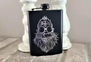 Liquor Hip Flask With Funnel Funny Bigfoot Face Alcohol Drinking Gift Idea