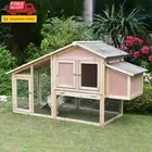 Wooden Chicken Coop 168Cm Rabbit Hutch with Run Hatching Box