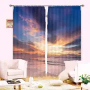 Pure Change Gray Cloud 3D Curtain Blockout Photo Printing Curtains Drape Fabric