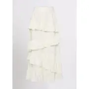 Mitski Tiered Linen Maxi Skirt