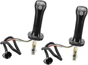MEXWLOP Excavator Joystick Lever, 2Pcs 3 Button Excavator Joystick Handles 6 Pin Aluminum Alloy, for Doosan DH DX150 215 225 300 37020119C Excavator Handle