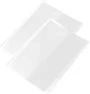 Gadpiparty 2Pcs Transparent Book Protection Cover Scrapbook Film Scratch Notepad Sleeve Reusable Clear Book Film for Easy Viewing Long Term Preservation