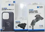 QUAD LOCK KIT iPHONE 16 PRO MAG Case, Dampener, FORK STEM Mount Pro *EXPRESS*