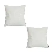 SOGA 2X 50cm Throw Pillow Off White Lumbar Embroidered Decorative Cover Stitch for Home Decor