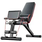 BLACK Commercial Weight Bench Flat Incline Press Sit-up Fitness Home Gym