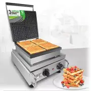 Belgian Waffle Maker Thick | Press Type | 4 Square Waffles | Professional Use