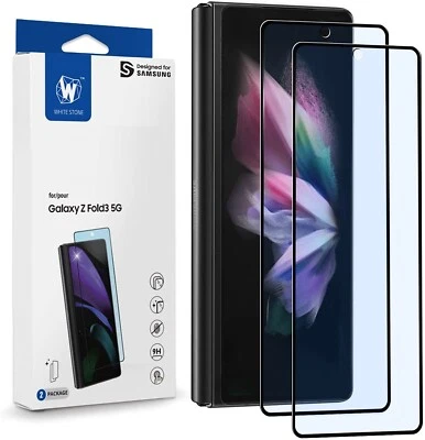 2Pack-Samsung Galaxy Z Fold 3 Crystal Clear 4D Tempered Glass Screen Protector