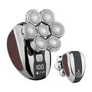 Head Shavers for Bald Men, 6 in 1 Detachable 7D Head Shaver, Electric Razor with Hair Sideburns Trimmer
