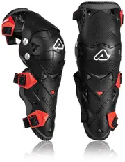 Acerbis Impact Evo 3.0 Knee Protectors, black-red for Men One Size Black Red