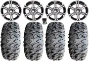 ITP SS212 14" Wheels Machined 28" MotoClaw Tires Kawasaki Mule Pro FXT KRX