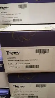 Thermo AB-2396/R Armadillo PCR Plate, 96-well, red-skirt/clr-wells (25/box)