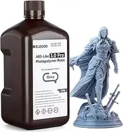 ELEGOO 3D Printer Resin ABS-Like 3.0 Pro, Higher Scratch-Resistance Photopolymer 3D Printing Resin, 405nm UV Resin for MSLA DLP LCD Printers Fast Curing High Precision Non-Brittle, Grey 2000g