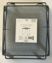 Locker Style 12"Gray Folding Metal Stackable School Shelf, "Set of 2"
