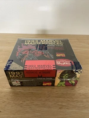 1993 SkyBox MARVEL MASTERPIECES Sealed Hobby Box Low Serial Number 009431/350000