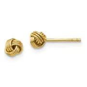 14k 14kt Yellow Gold Madi K Polished Love Knot Post Earrings 4.2 mm