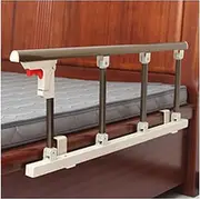 Side Guard for Elderly Foldable Bed Rail，Safety Side Guard for Elderly Assist Handle Handicap Bed Railing Champagne Aluminum Alloy Bumper Bar Guard Bed Side Handrail (Size : 95X40C