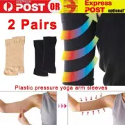 2 Pairs Arm Slimming Shapers Sleeves for Women - Upper Arm Compression Sleeve