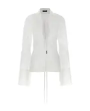 Ann Demeulemeester Linsey Drawstring Shirt IT38 White