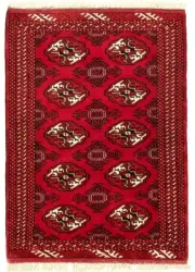 Vintage Hand-Knotted Area Rug 3'4" x 4'8" Traditional Wool Carpet