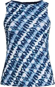 [Lands' End] Women's High Neck UPF 50 Modest Tankini Top Swimsuit