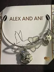 ALEX AND ANI Hummingbird Expandable Bracelet Silver Tone NIB
