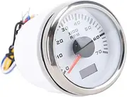 52mm Glow Shift Tinted 7 Color 7,000 RPM Tachometer Gauge with Hourmeter 7 Color Backlight for Cylinder Gas Powered Engines, for Truck Tractor Car RV Boat, DC 9-32V (White Dial
