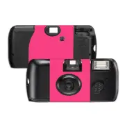 15 Hot Pink Label Single Use Disposable Cameras-can be, SL56010-15pk