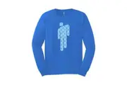 Billie Eilish T Shirt Maninman Logo new Official Mid Blue Long Sleeve Unisex