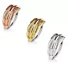 20G 18G Nose Cartilage Bendable Hoop Ring Surgical steel with Feather Hugger Top