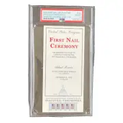 2020 President Joe Biden Inauguration Driving First Nail Ceremony Ticket PSA 10